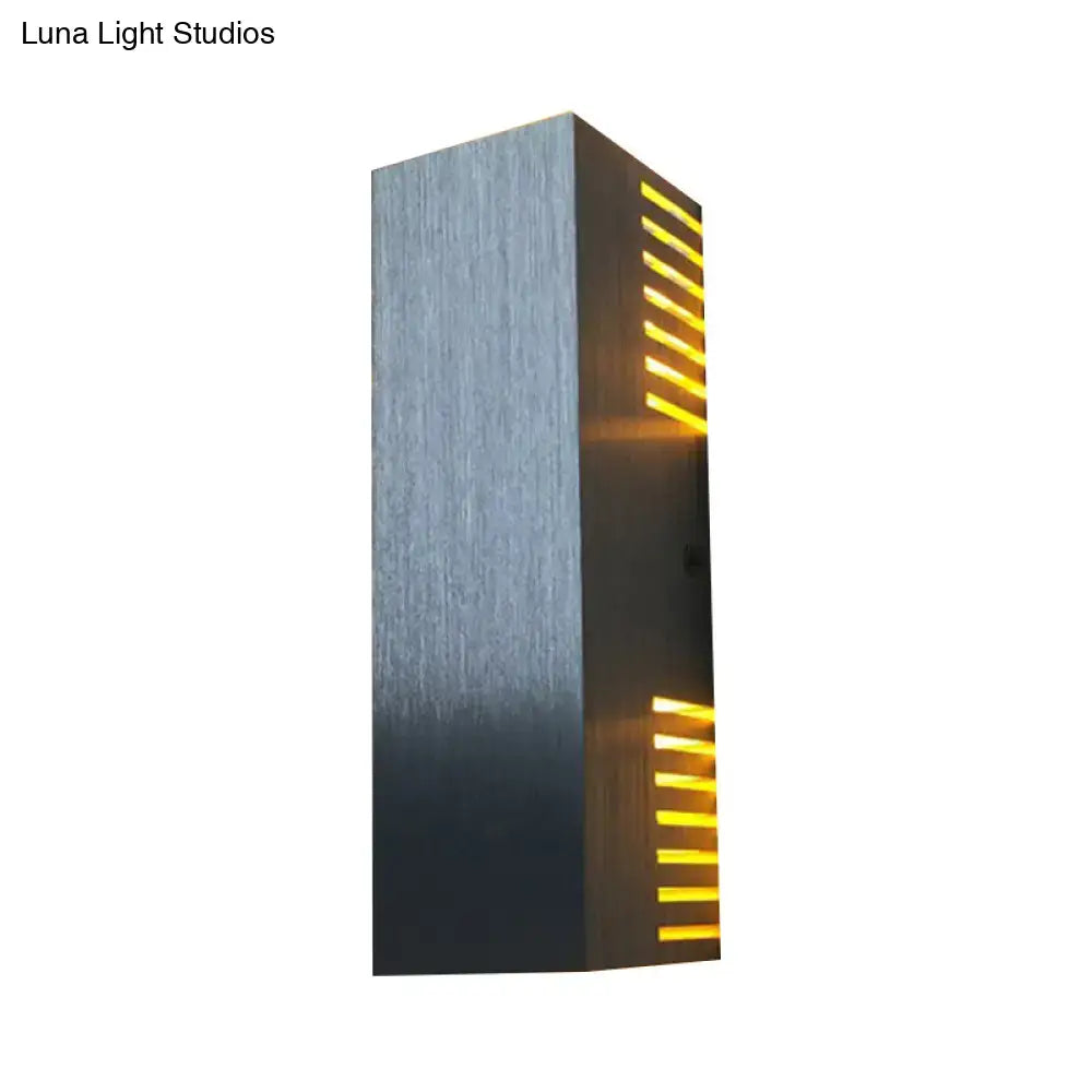 Modern brushed silver wall light warm white light bedroom sconce
