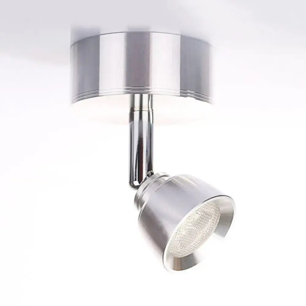Modern chrome adjustable spotlight wall sconce bedroom white light
