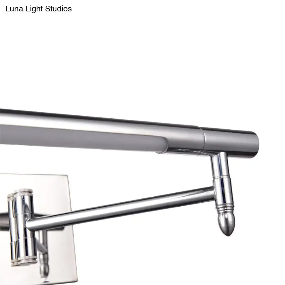 Modern chrome led vanity sconce bedroom warm white wall light