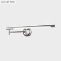 Modern chrome led vanity sconce bedroom warm white wall light