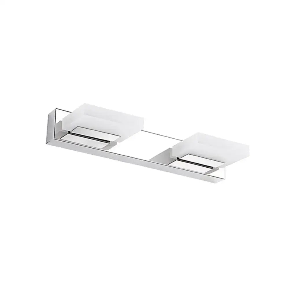 Modern chrome square acrylic wall sconce lighting bathroom lamp