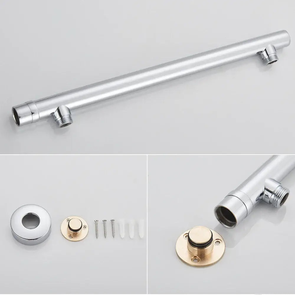 DecorBites™ 10" Square Rainfall Shower Head Set with Stainless Steel Hose
