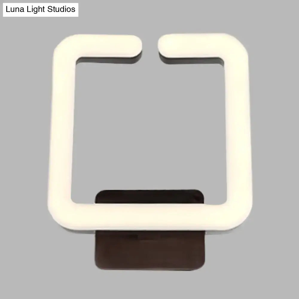 DecorBites™ Modern LED Aluminum Wall Sconce in Warm/White/Natural Light - Square Coffee Design