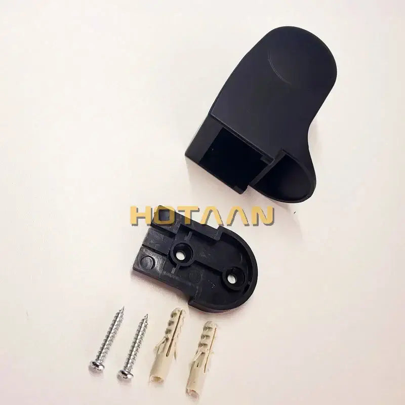 Modern glossy black shower holder bathroom wall mounted bracket