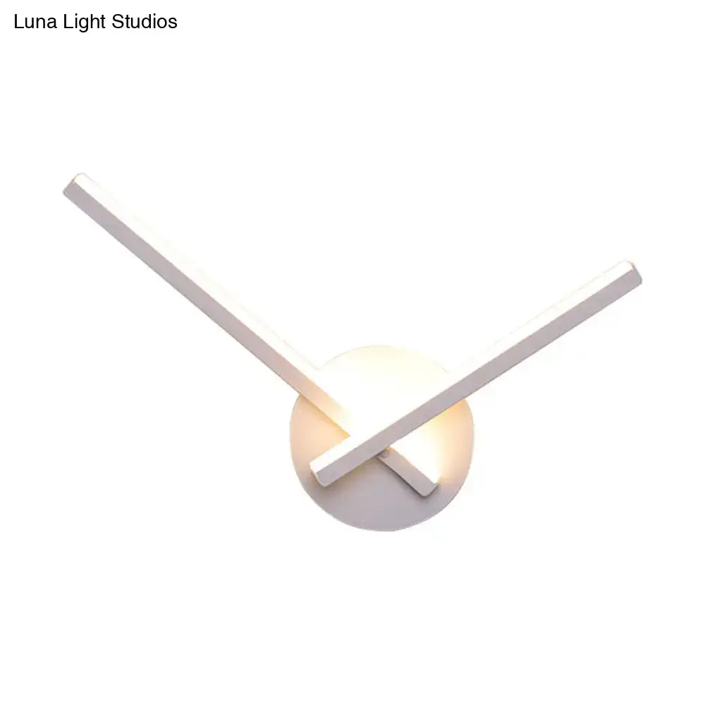 DecorBites™ Minimalist LED Wall Sconce in Warm/White Light with Linear Acrylic Design in Black/White