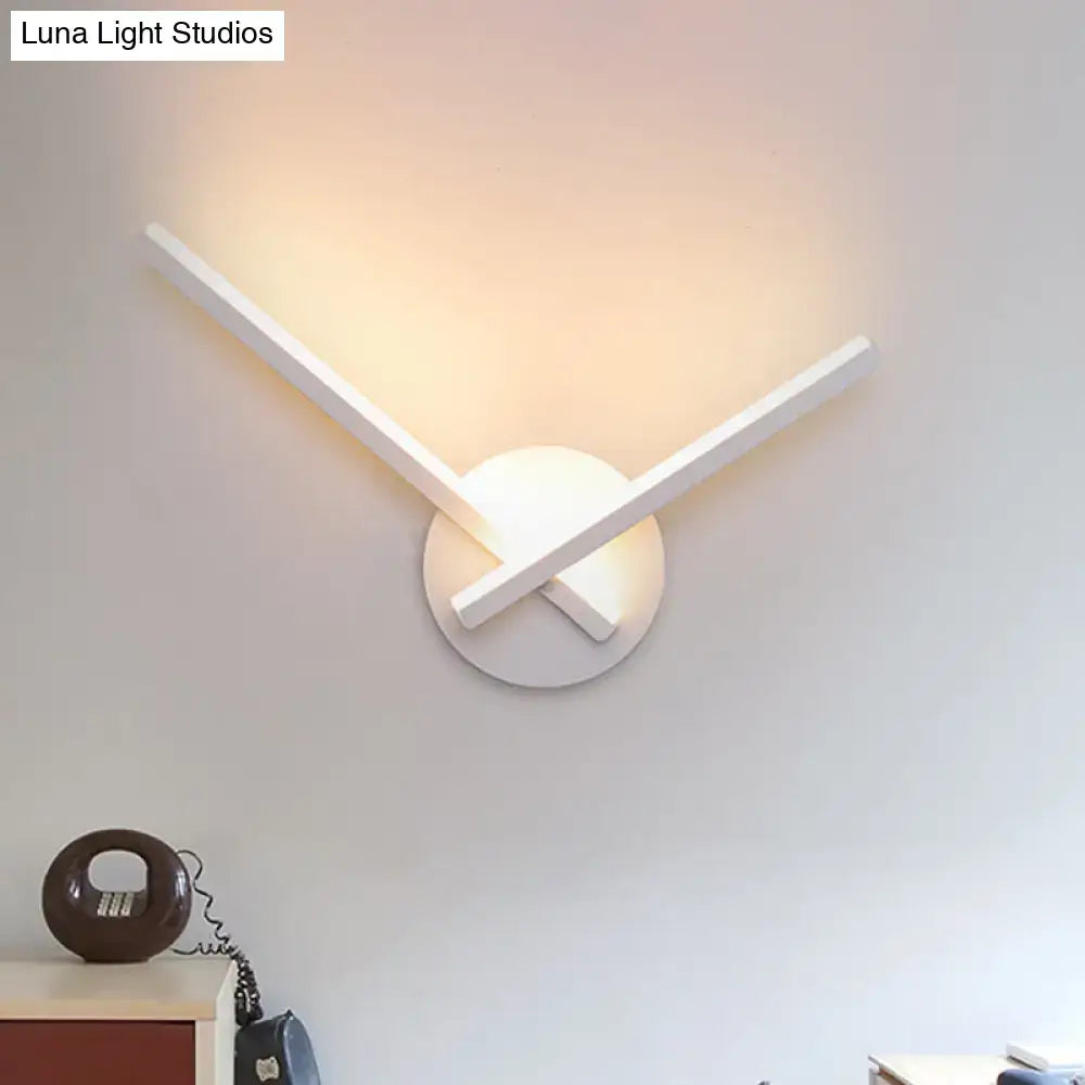 DecorBites™ Minimalist LED Wall Sconce in Warm/White Light with Linear Acrylic Design in Black/White