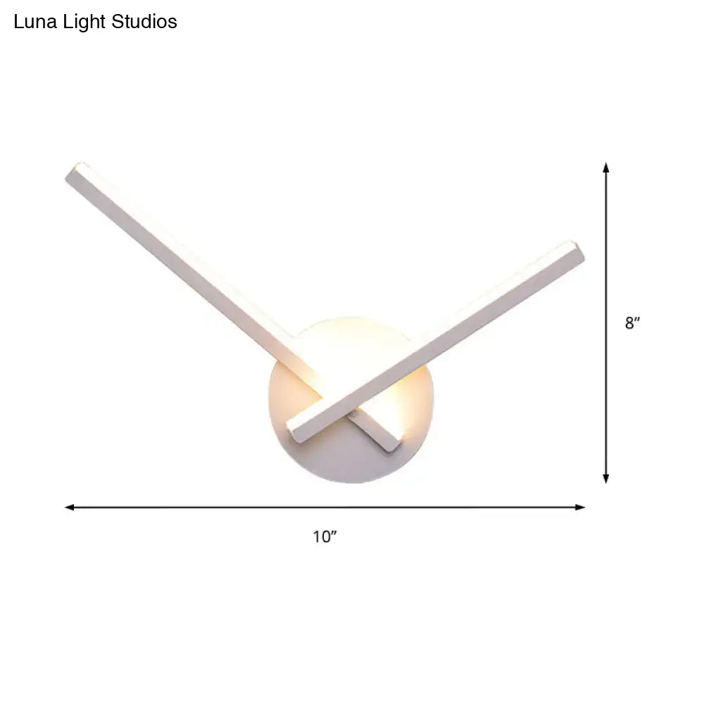 DecorBites™ Minimalist LED Wall Sconce in Warm/White Light with Linear Acrylic Design in Black/White