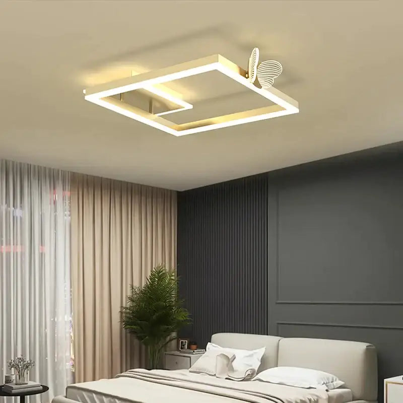 Modern gold butterfly ceiling lamp for living room
