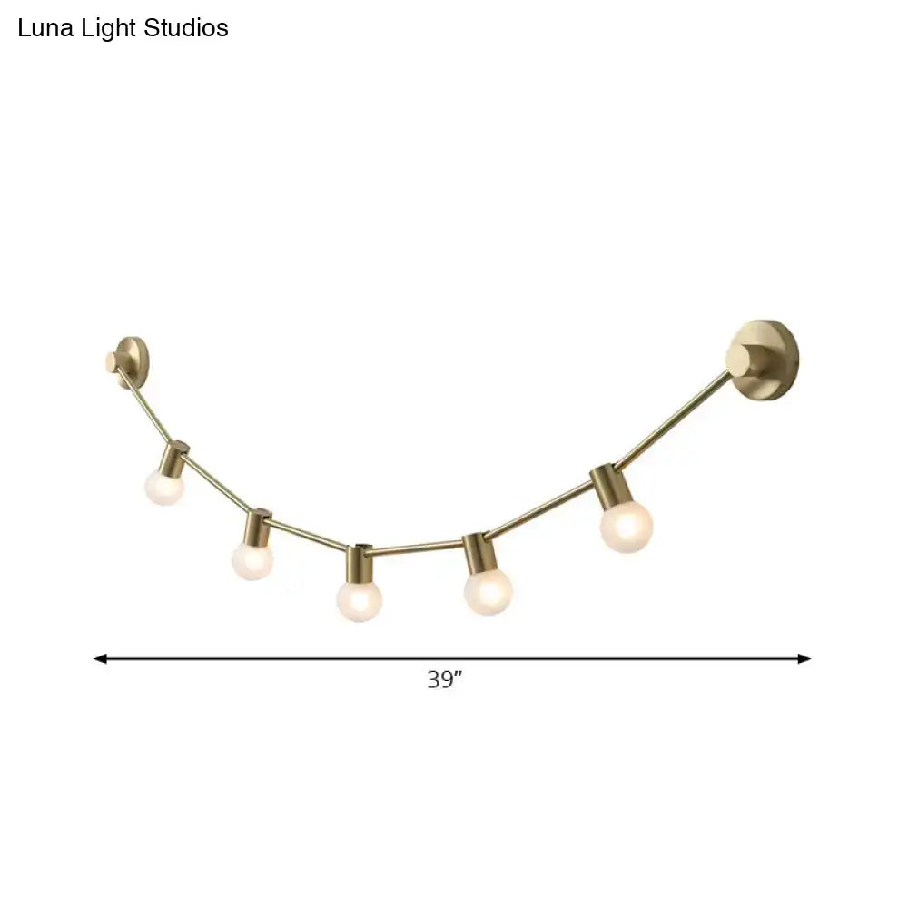 DecorBites™ Gold Frosted Glass Bubble Wall Light - 5-Light Post Modern Lamp