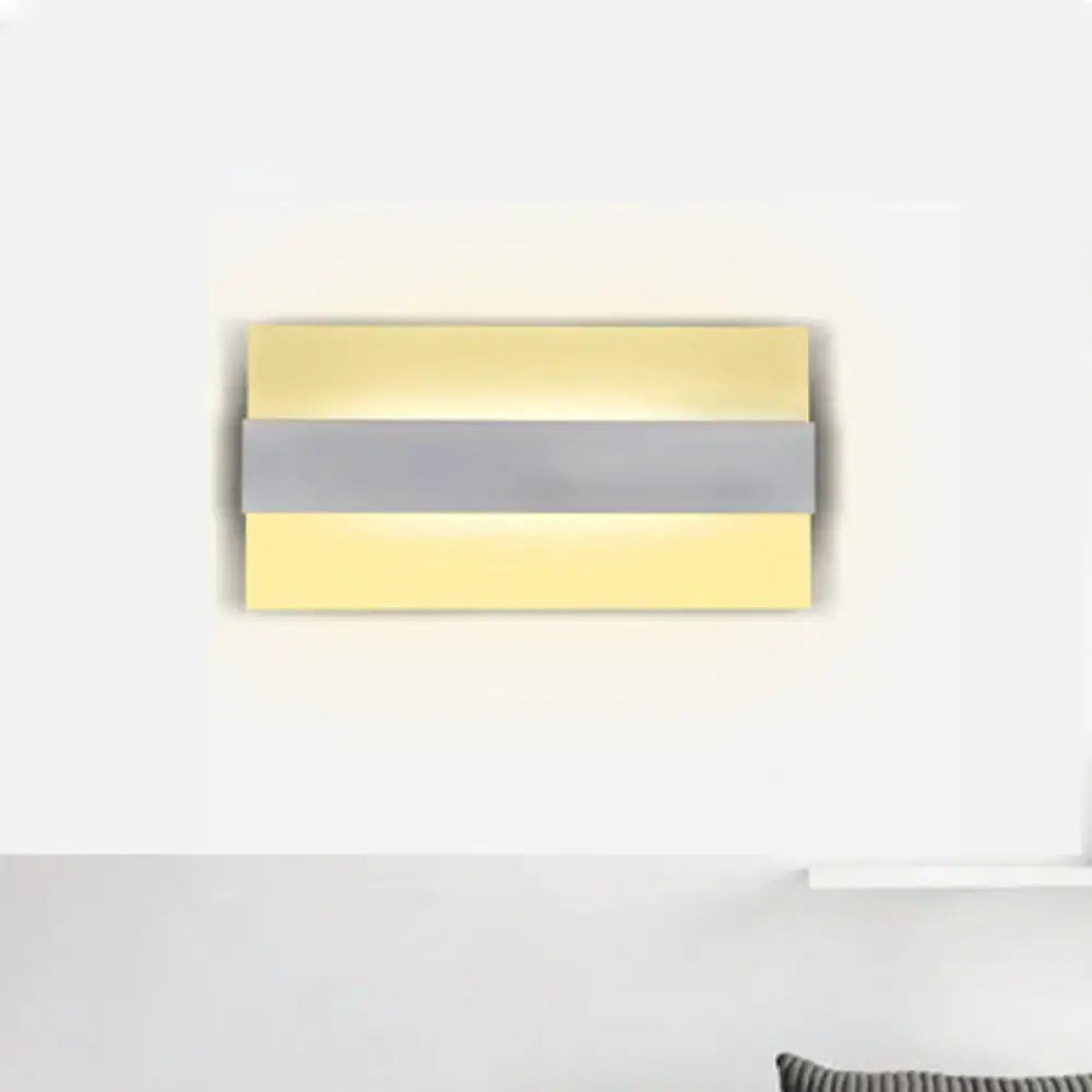 DecorBites™ 9" Acrylic Rectangular LED Wall Lamp White Sconce Light for Bedroom