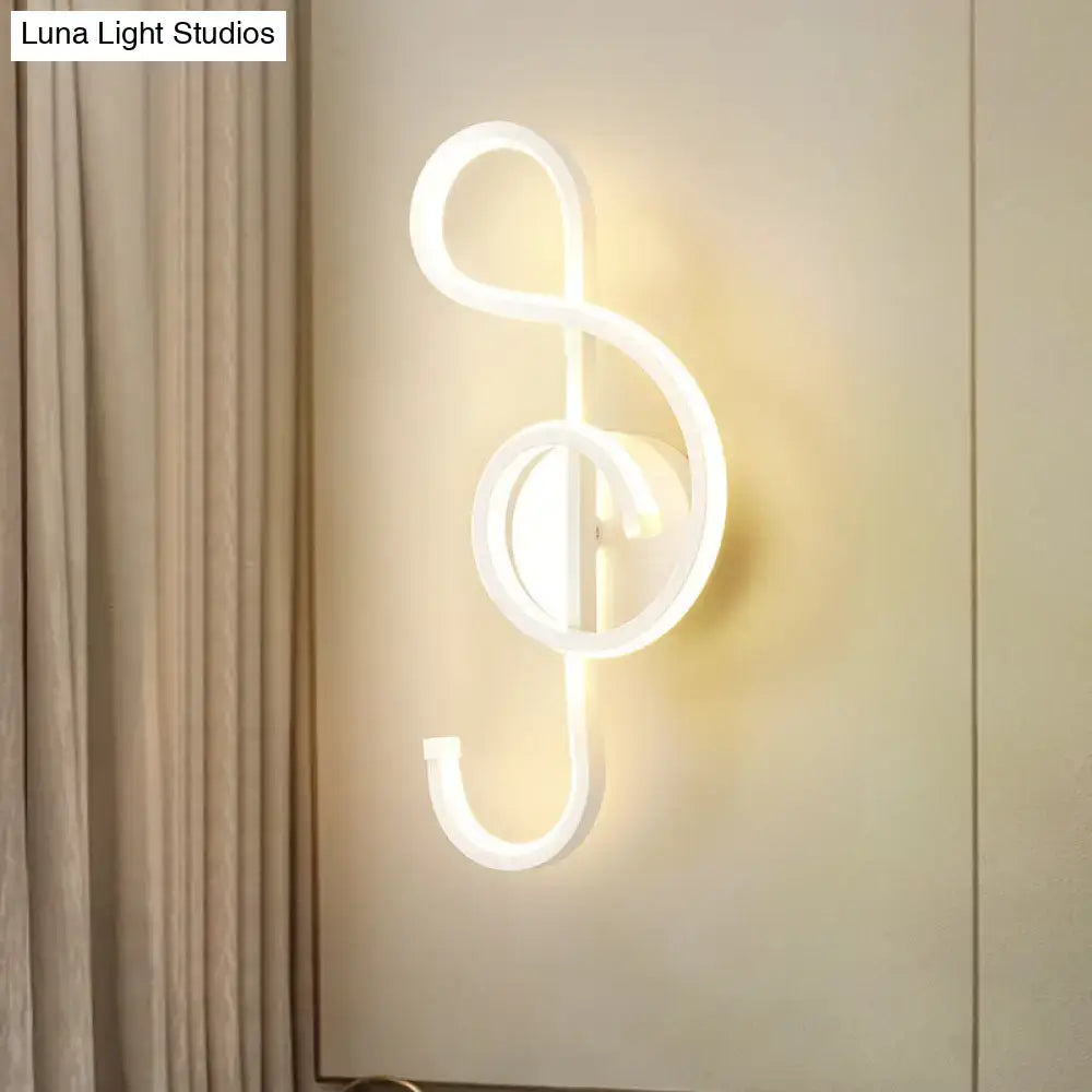 Modern gold treble clef wall lamp bedroom led sconce 110v-120v 220v-240v