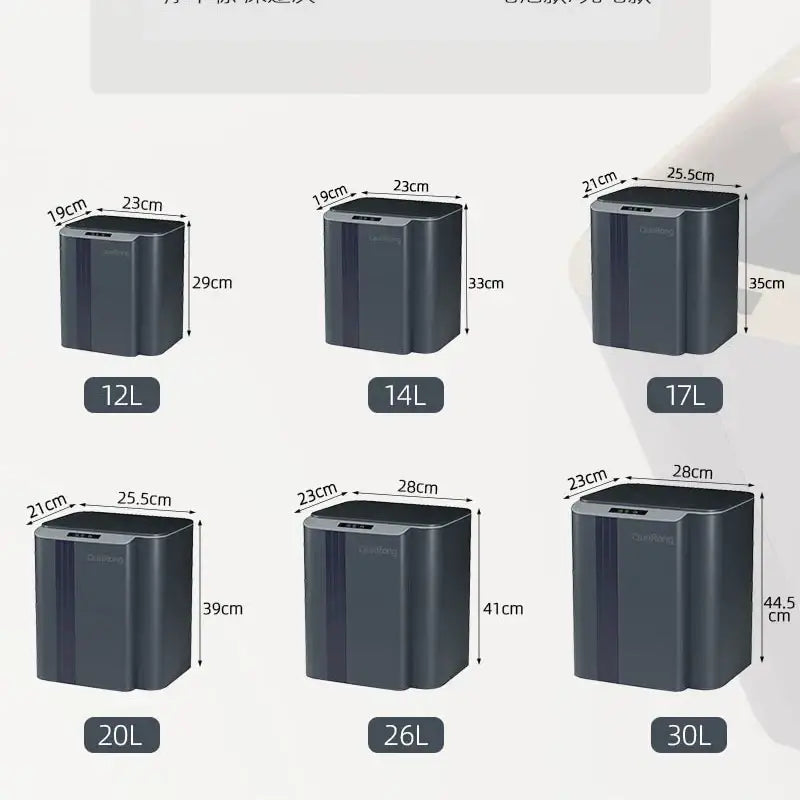 DecorBites™ 20L Smart Sensor Trash Can: Luxury Garbage Bucket for Kitchen, Bathroom, and Toilet