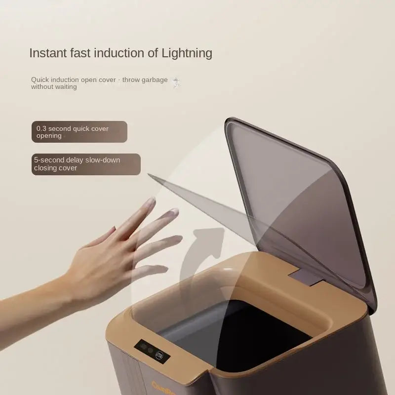 DecorBites™ 20L Smart Sensor Trash Can: Luxury Garbage Bucket for Kitchen, Bathroom, and Toilet