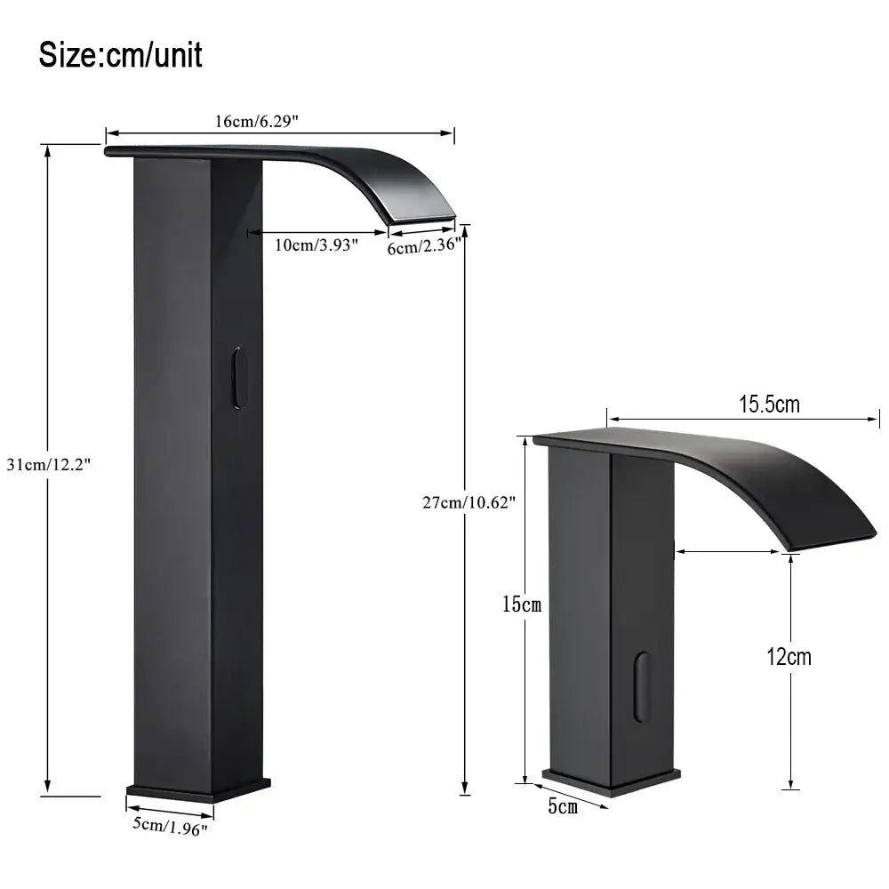 DecorBites™ Automatic Sensor Waterfall Basin Faucet - Touchless Bathroom Sink Tap