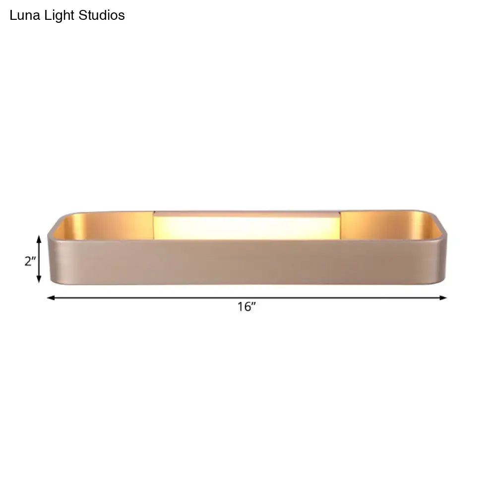 Modern minimalist black & white rectangular wall lamp bedroom light
