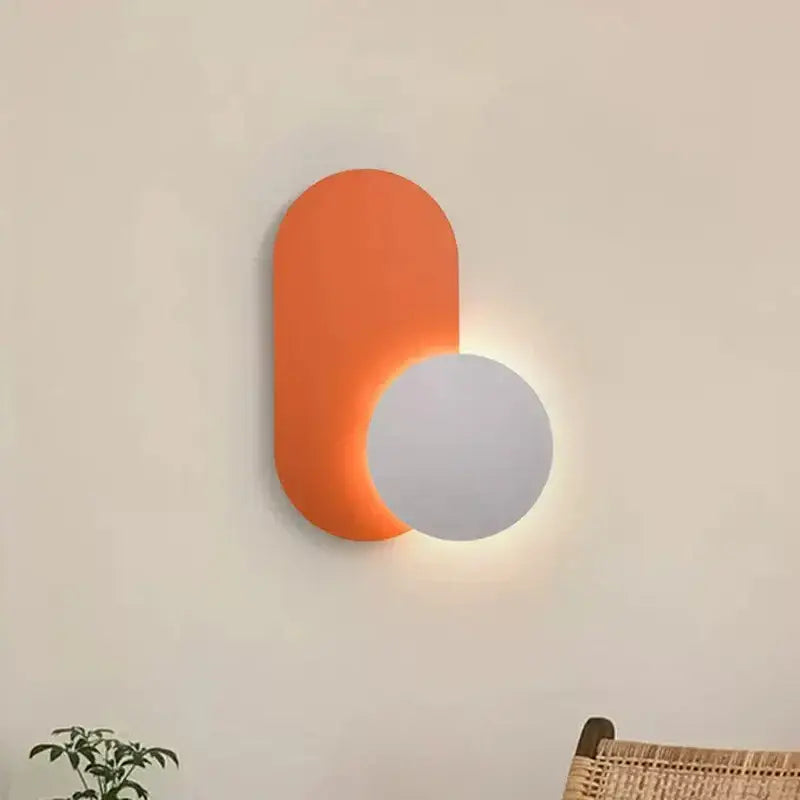 Modern orange & white decorbites led wall lights for living room