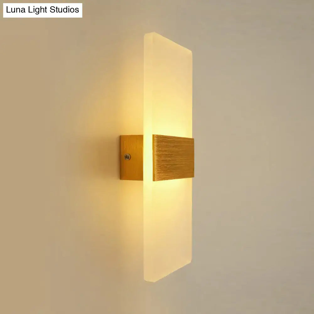 Modern oval rectangular convex led wall sconce bedroom light