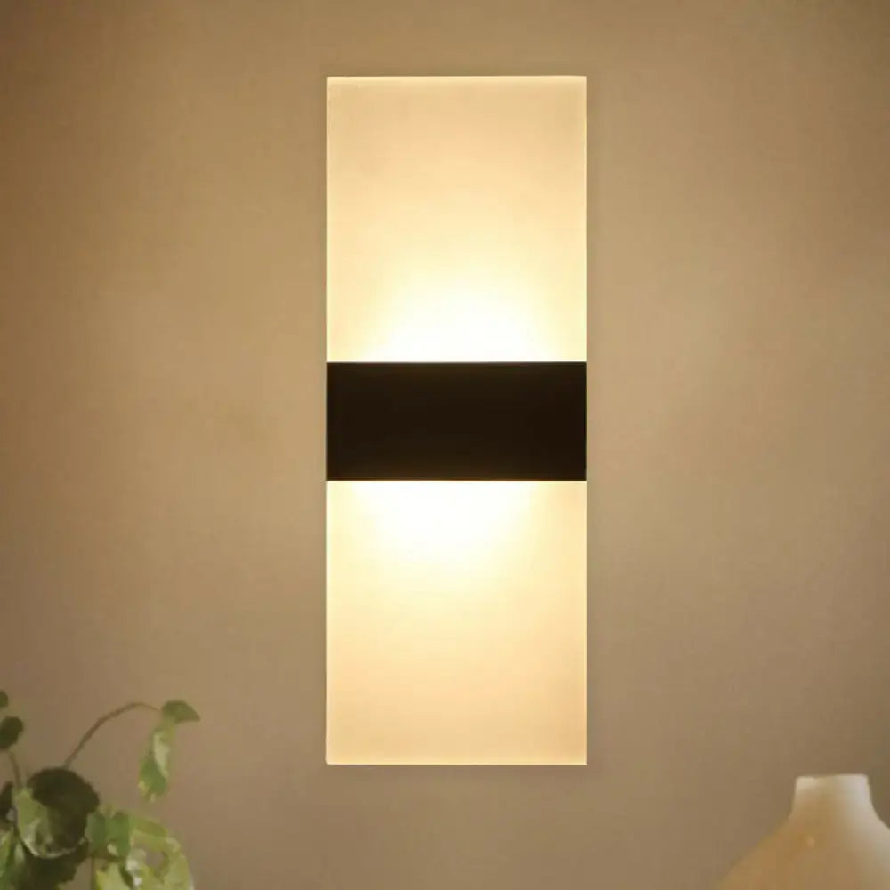 Modern rectangular frosted led wall sconce corridor light