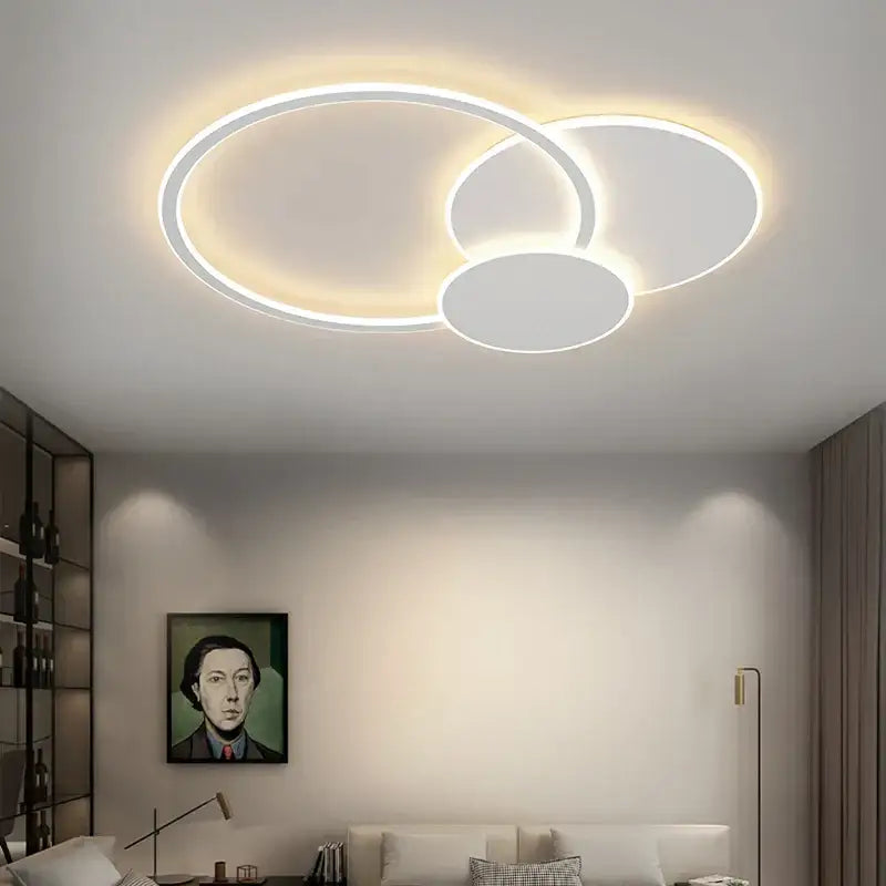 DecorBites™ LED White Ceiling Chandelier with Remote Control