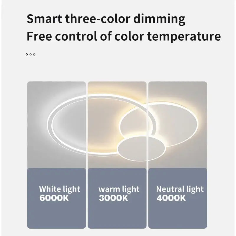 DecorBites™ LED White Ceiling Chandelier with Remote Control