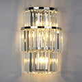Modern silver crystal wall mounted light living room sconce