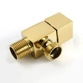 Modern square brass black angle valve bathroom water control