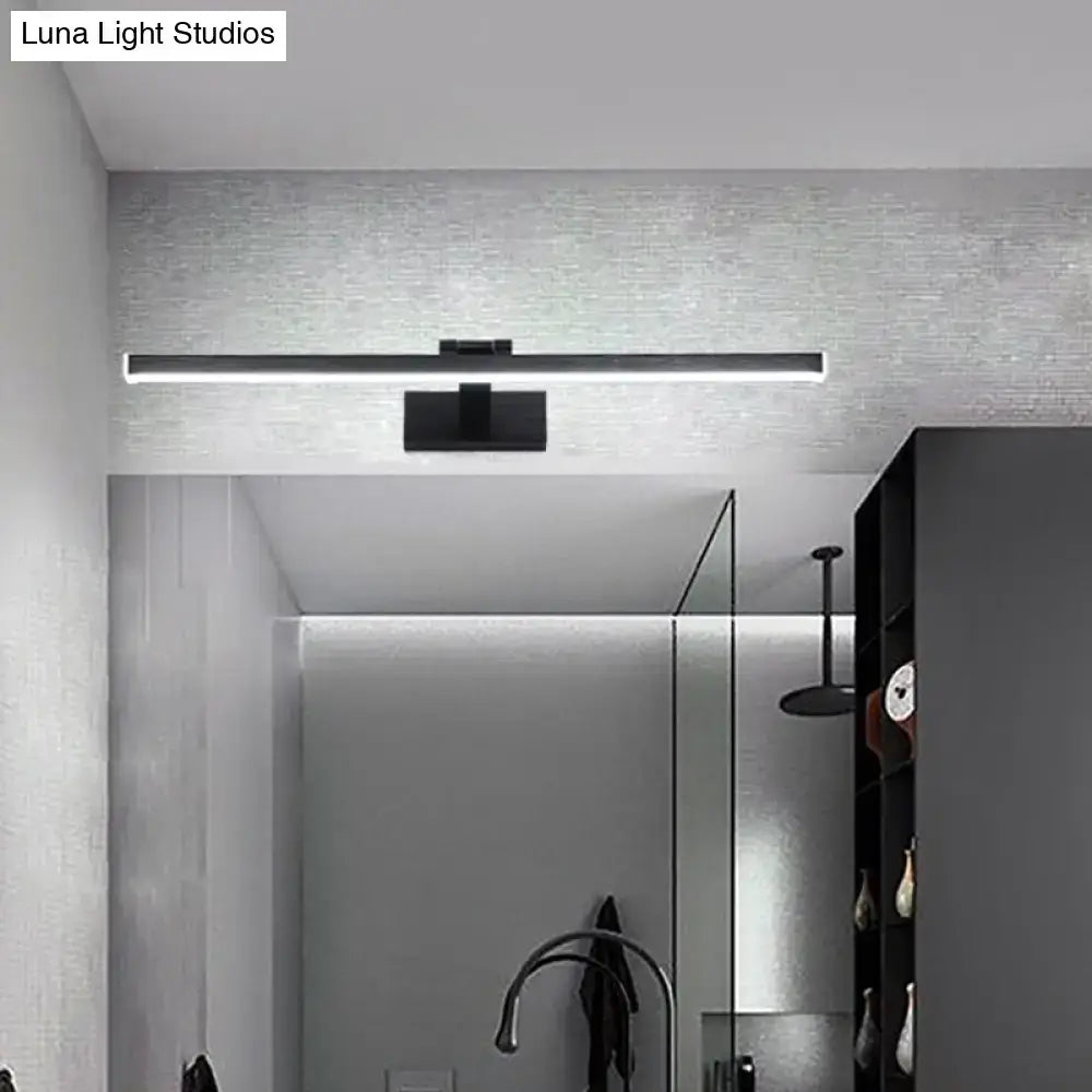 DecorBites™ Slender Black LED Vanity Light in Modern Style - Wall Mount Lighting Idea, Warm/White Glow