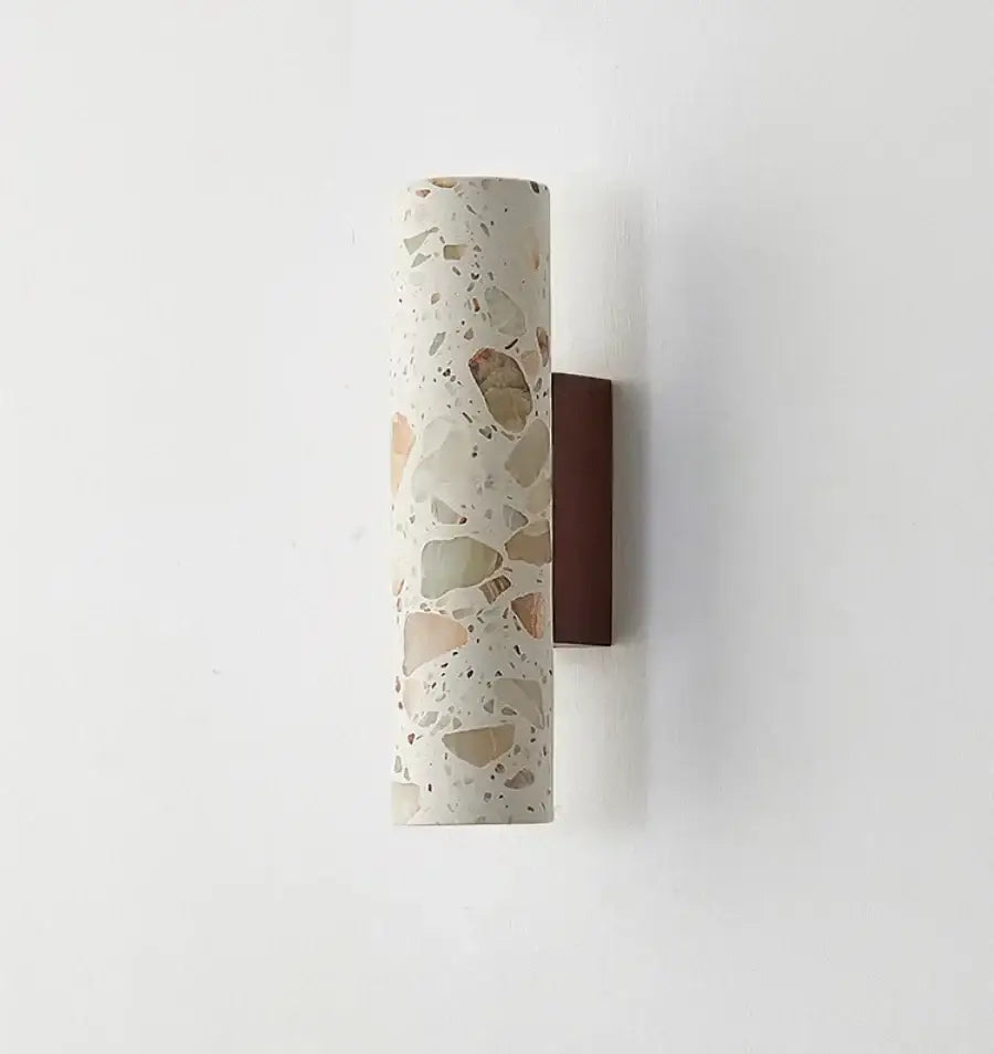 Modern terrazzo concrete led wall sconce bathroom light