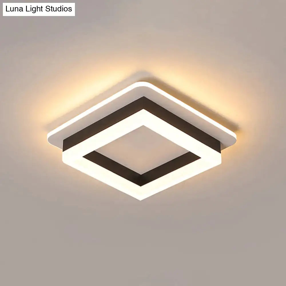 Modern tricolor ring led flush mount ceiling light for bedroom