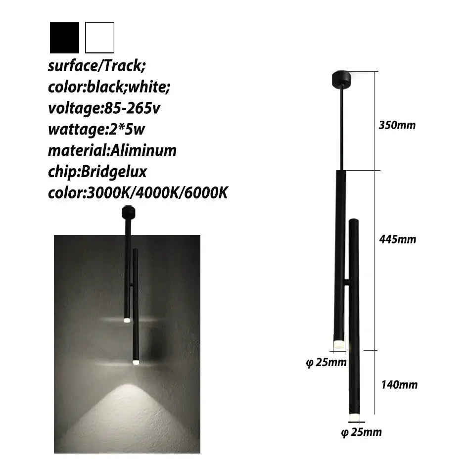 Modern white adjustable double angle led ceiling spotlights kitchen
