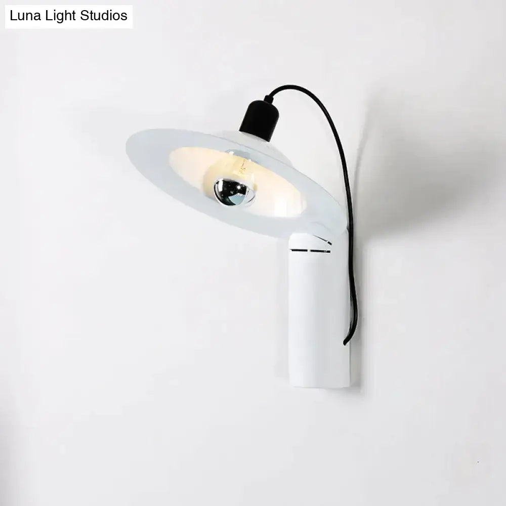 Modern white adjustable wall sconce bedroom reading lamp