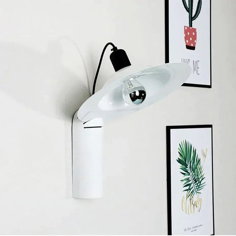 Modern white adjustable wall sconce bedroom reading lamp