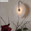 Modern white & black led wall sconce – bedroom disc shade light