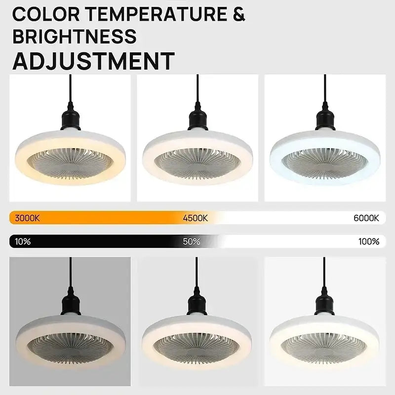 Modern white ceiling fan light with e27 socket for bedroom