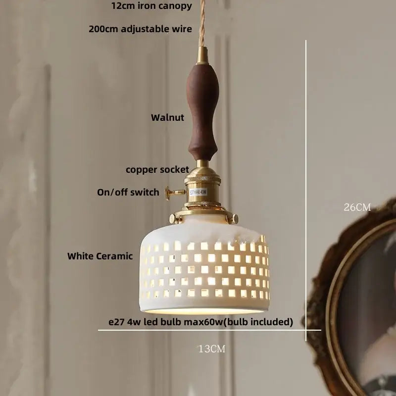 Modern white ceramic flower pendant lamp kitchen led lighting