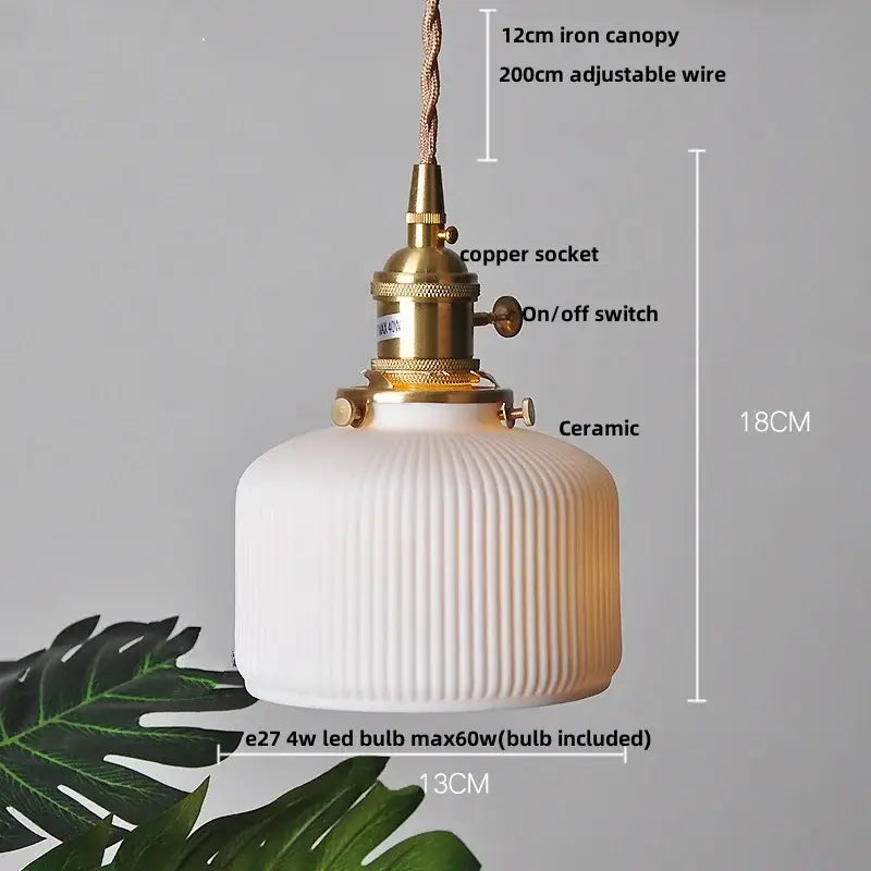 Modern white ceramic flower pendant lamp kitchen led lighting