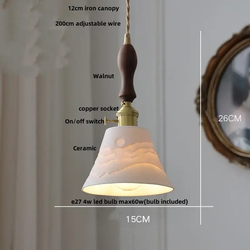 Modern white ceramic flower pendant lamp kitchen led lighting