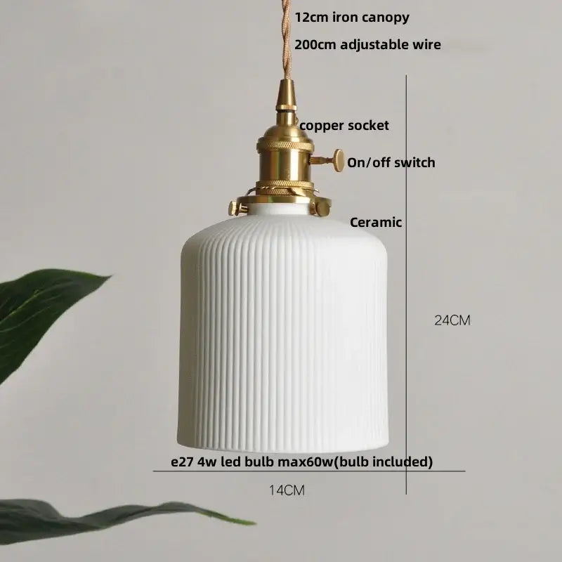 Modern white ceramic flower pendant lamp kitchen led lighting