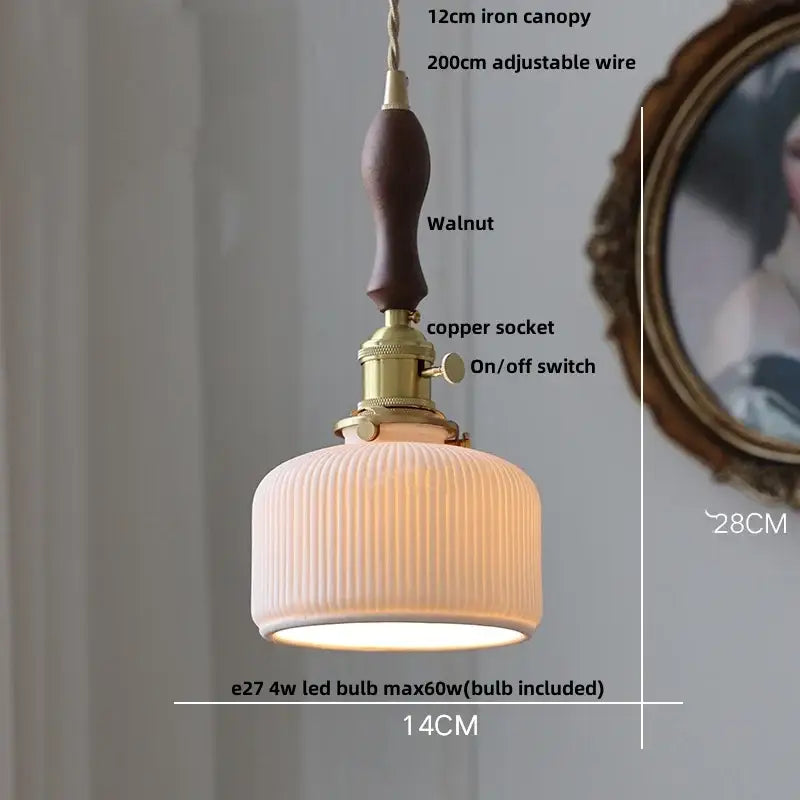 Modern white ceramic flower pendant lamp kitchen led lighting