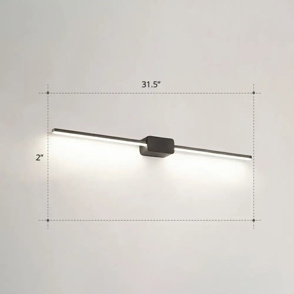 DecorBites™ Modern LED Wall-Mounted Vanity Lamp for Bathroom – Minimalistic Acrylic Pole Design