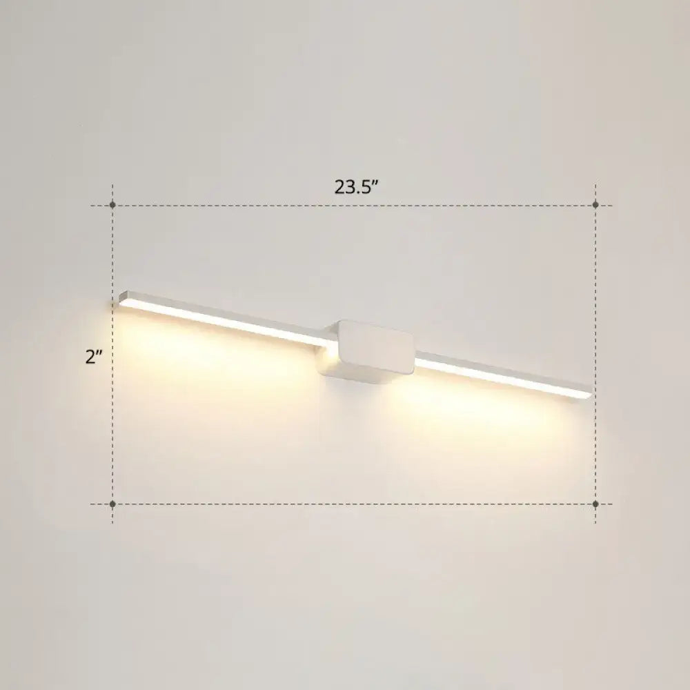 DecorBites™ Modern LED Wall-Mounted Vanity Lamp for Bathroom – Minimalistic Acrylic Pole Design