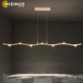 Modern white led wave pendant light dining room decor