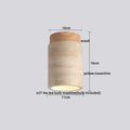 Modern yellow travertine led ceiling light for bedroom decor