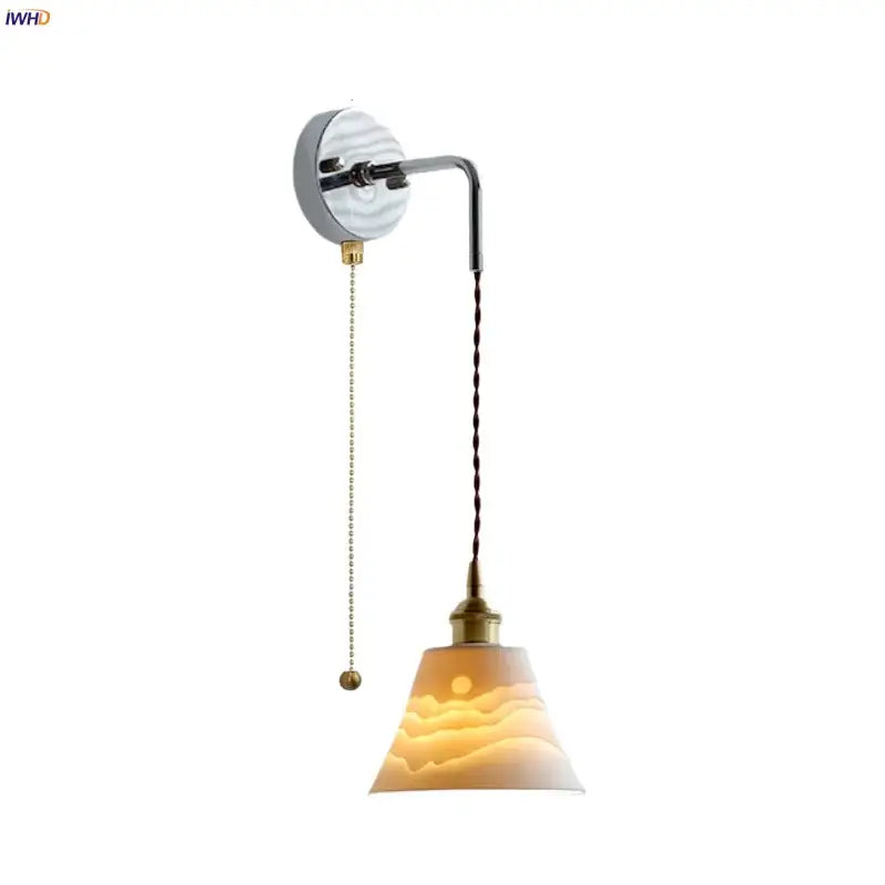 DecorBites™ Ceramic LED Wall Light with Pull Chain Switch - Nordic Design