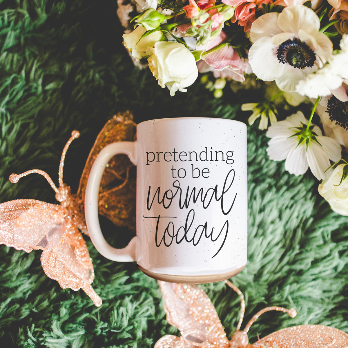 Funny Pretending To Be Normal Today 16oz Ceramic Coffee Mug Office Gift