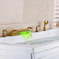 DecorBites™ LED Waterfall Bath Tub Faucet with Handshower