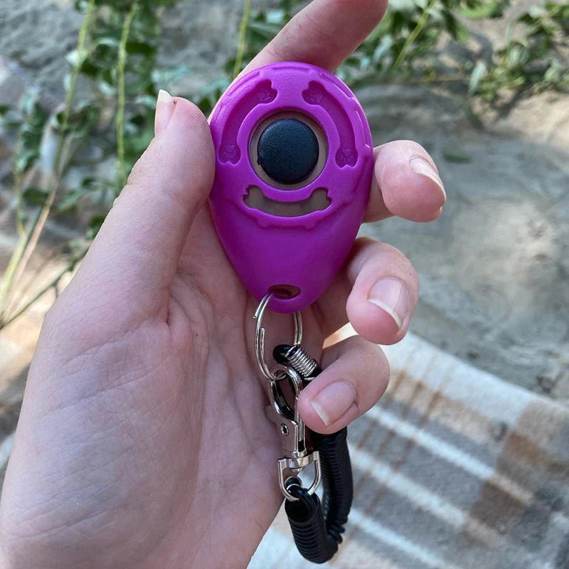 Pet Training Clicker with Adjustable Wrist Strap | Dog and Cat Training Aid