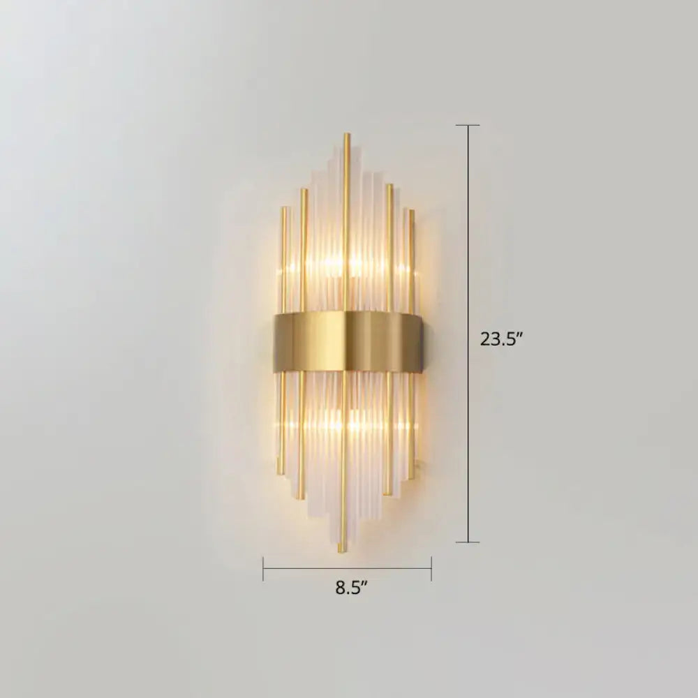DecorBites™ K9 Crystal Wall Sconce Postmodern 2-Light for Living Room