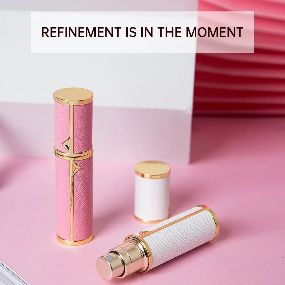 Refillable Perfume Bottle | 5ml Travel Spray Atomizer with PU Leather Case