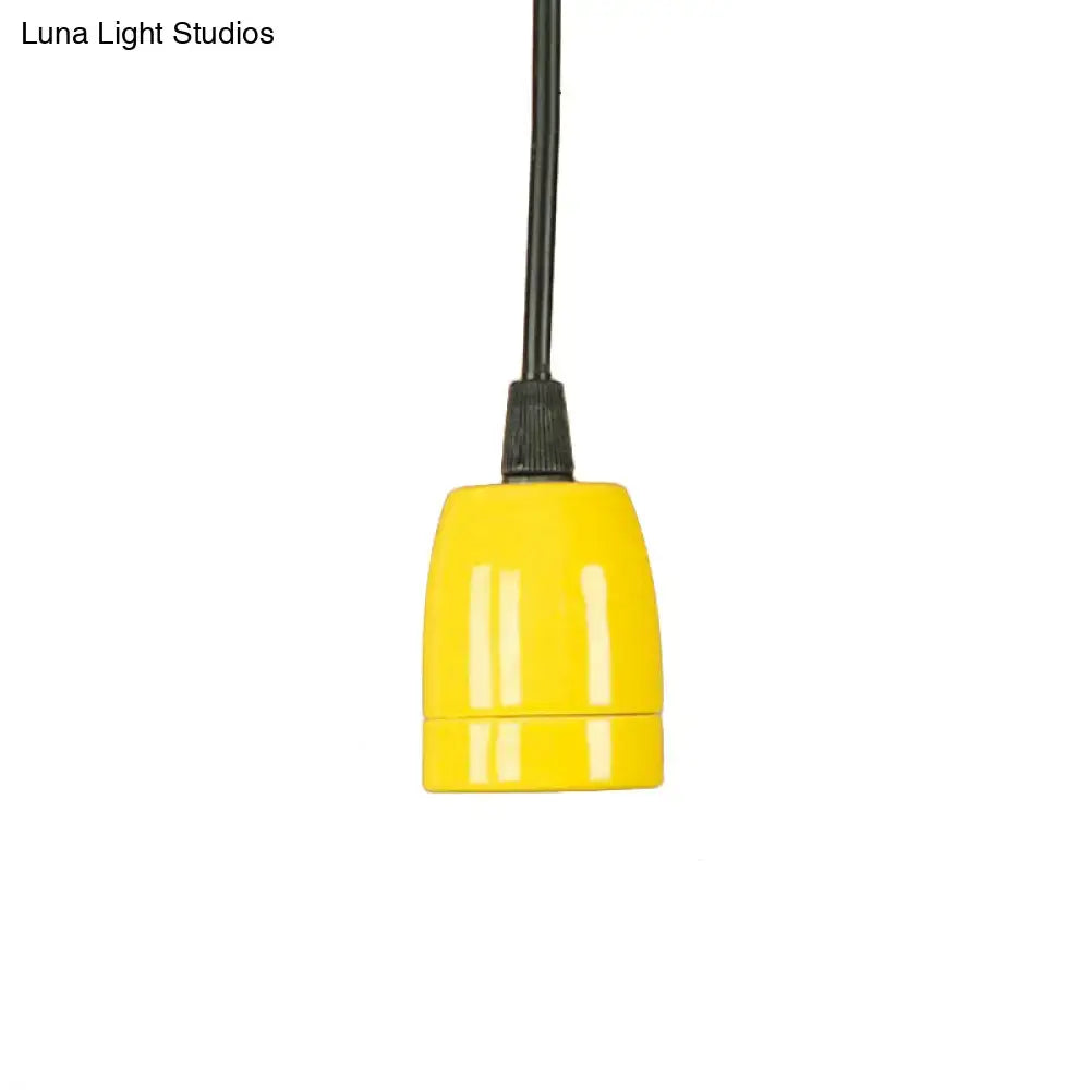Retro style red ceramic pendant light – kitchen hanging fixture